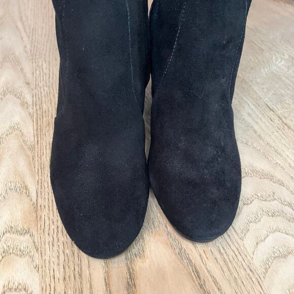 New! Sam Edelman Thora Knee High Boot Black Suede Heeled Boot Girl’s Size 4.5 - Picture 5 of 9